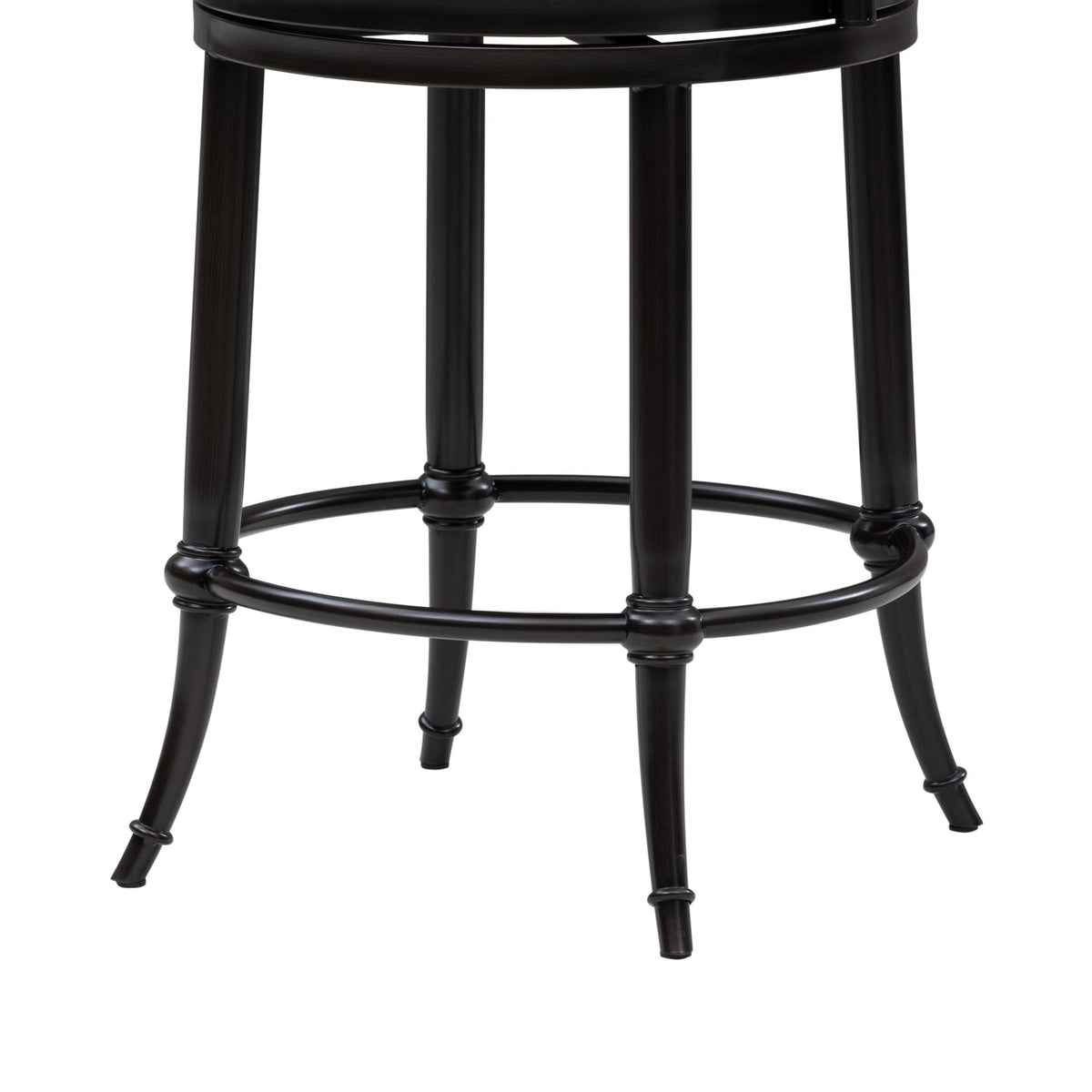 Luther - Commercial Grade Steel Frame Fabric Upholstered Swivel Counter Height Barstool