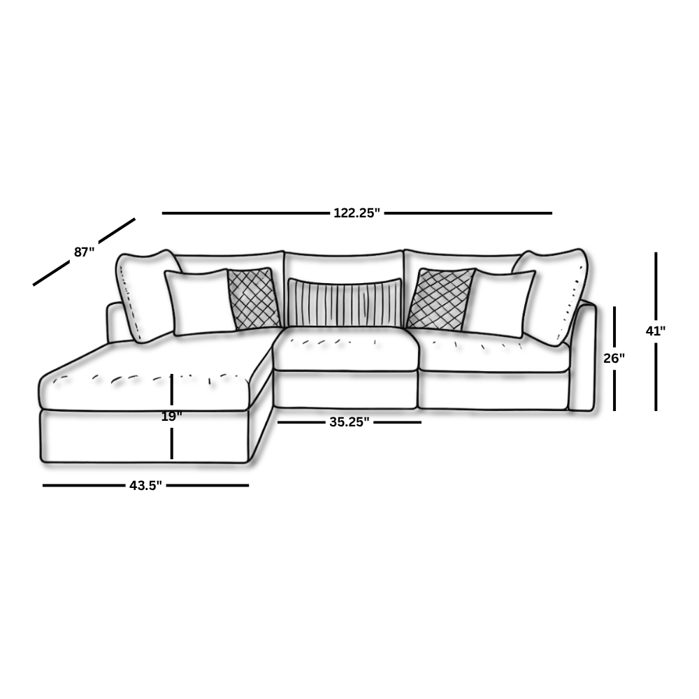 Mckenzie Modular Sofa + Ottoman L