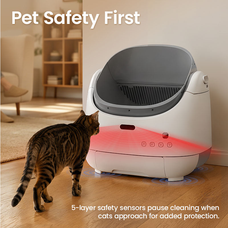 New Arrivals Orbitie Air Open-Top Self-Cleaning Cat Litter Box