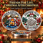 2026 Old Bastards Friendship Club Christmas Coin -Double-Sided Silver-Tone Keepsake for Lifelong Friends