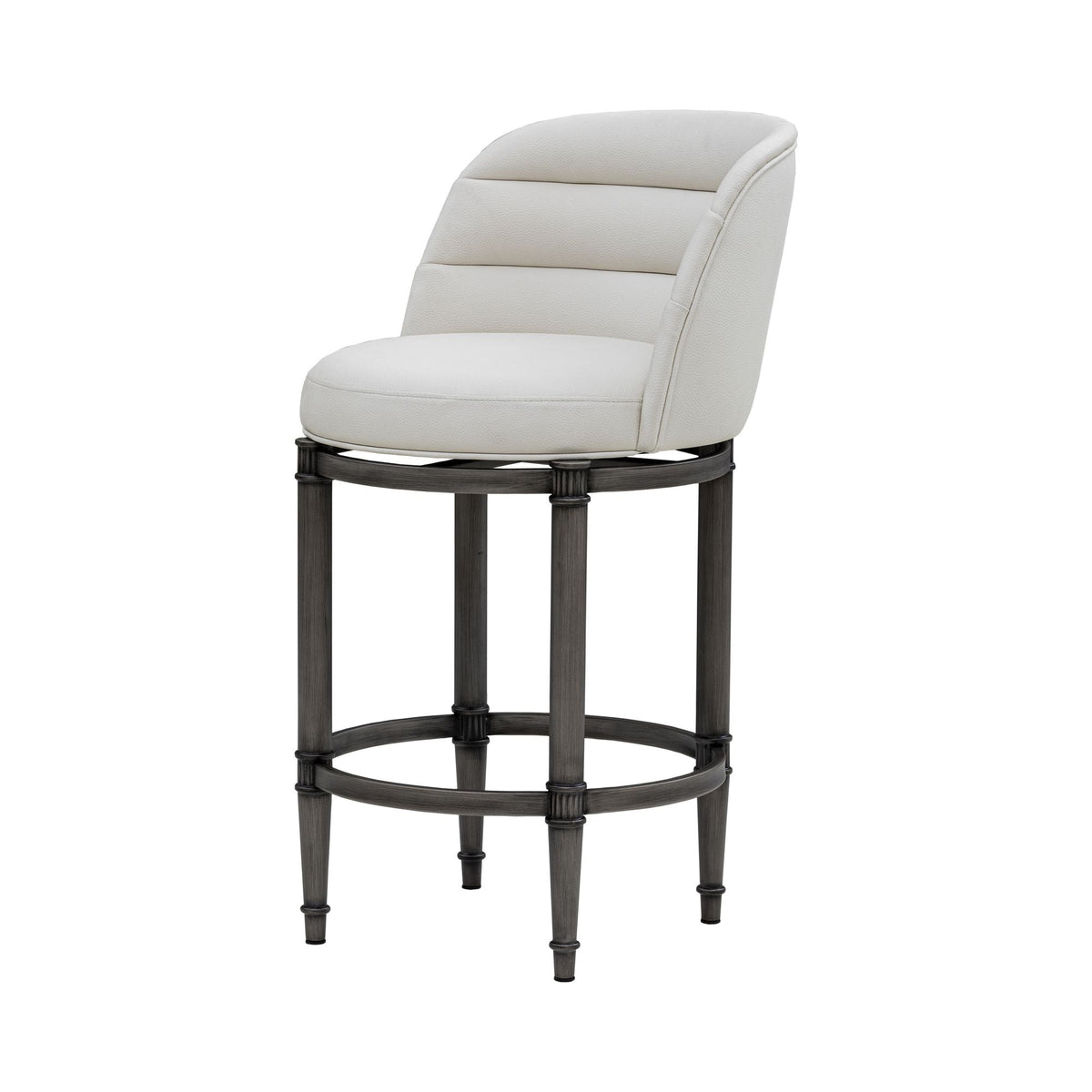 Eunice - Faux Leather Upholstered Swivel Counter Height Barstool