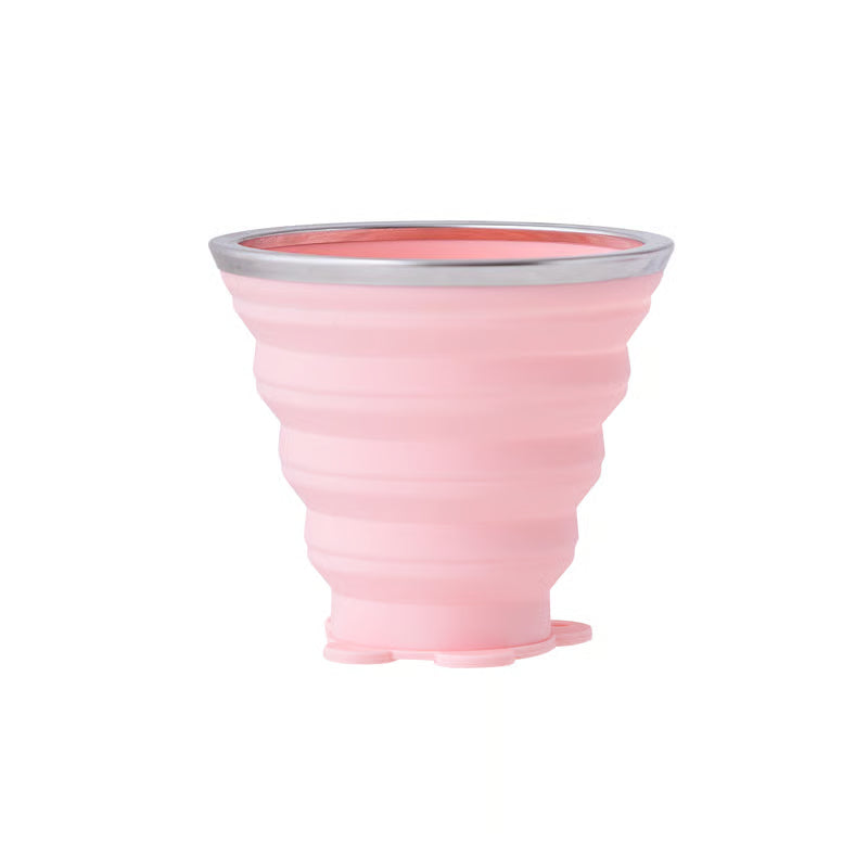 270ML Foldable Silicone Travel Cup - Anti-Slip Anti-Scald Camping Mug