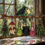 🔥Last Day 50% OFF – 🖤 🐦‍⬛Raven Witch Suncatcher