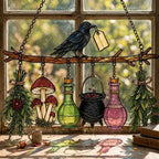 🔥Last Day 50% OFF – 🖤 🐦‍⬛Raven Witch Suncatcher