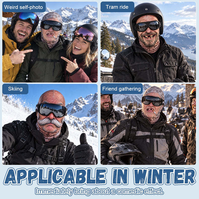 Funny Realistic Face Ski Mask – Hilarious Winter Party Gear for Outdoor Groups