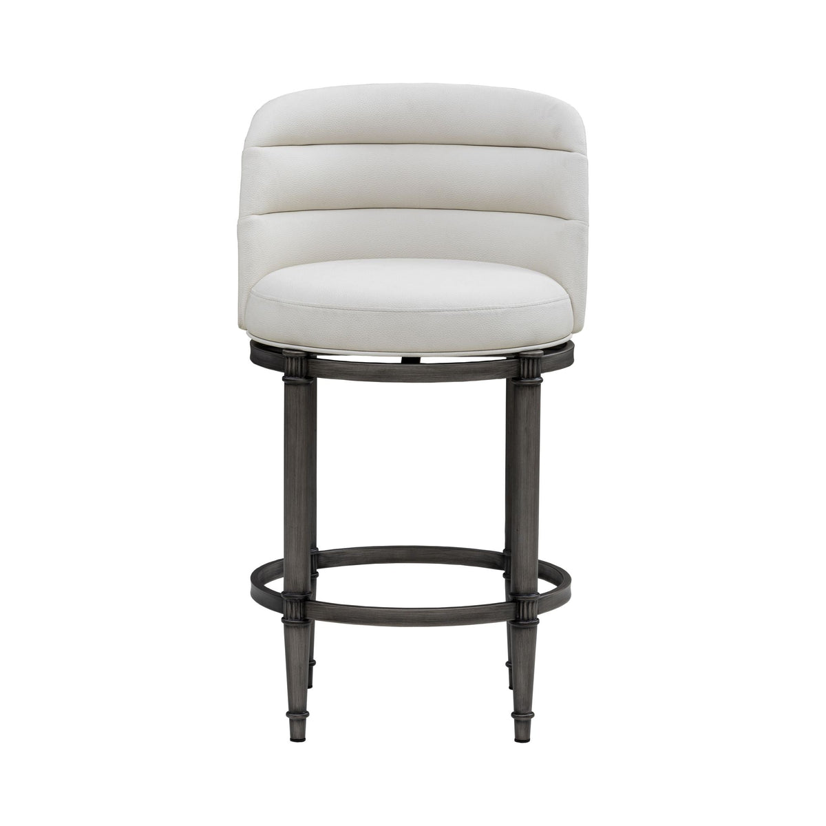 Eunice - Faux Leather Upholstered Swivel Counter Height Barstool