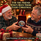 2026 Old Bastards Friendship Club Christmas Coin -Double-Sided Silver-Tone Keepsake for Lifelong Friends