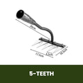 5/6/7/8 Teeth Carbon Steel Garden Weeding Rake