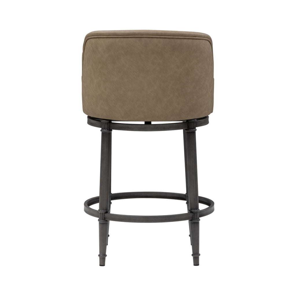 Eunice - Faux Leather Upholstered Swivel Counter Height Barstool