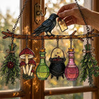 🔥Last Day 50% OFF – 🖤 🐦‍⬛Raven Witch Suncatcher