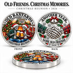 2026 Old Bastards Friendship Club Christmas Coin -Double-Sided Silver-Tone Keepsake for Lifelong Friends