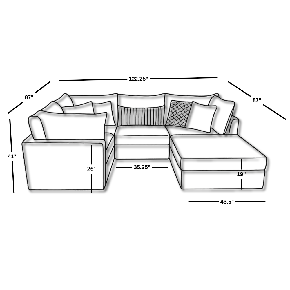 Mckenzie Bumper Modular + Ottoman