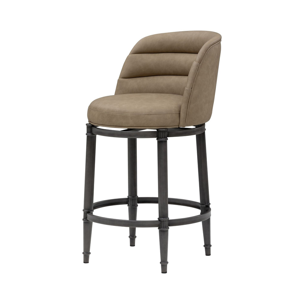 Eunice - Faux Leather Upholstered Swivel Counter Height Barstool