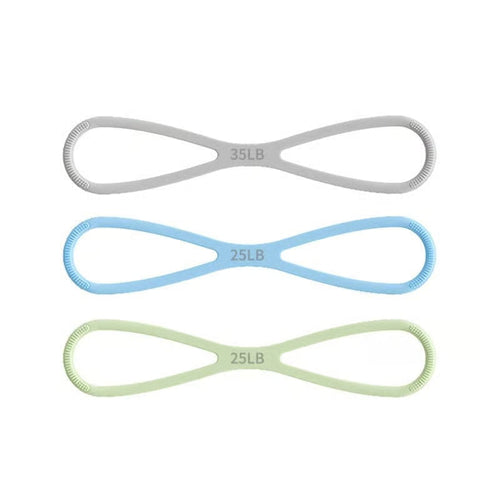 8-Shaped Silicone Resistance Band with Massage Grip