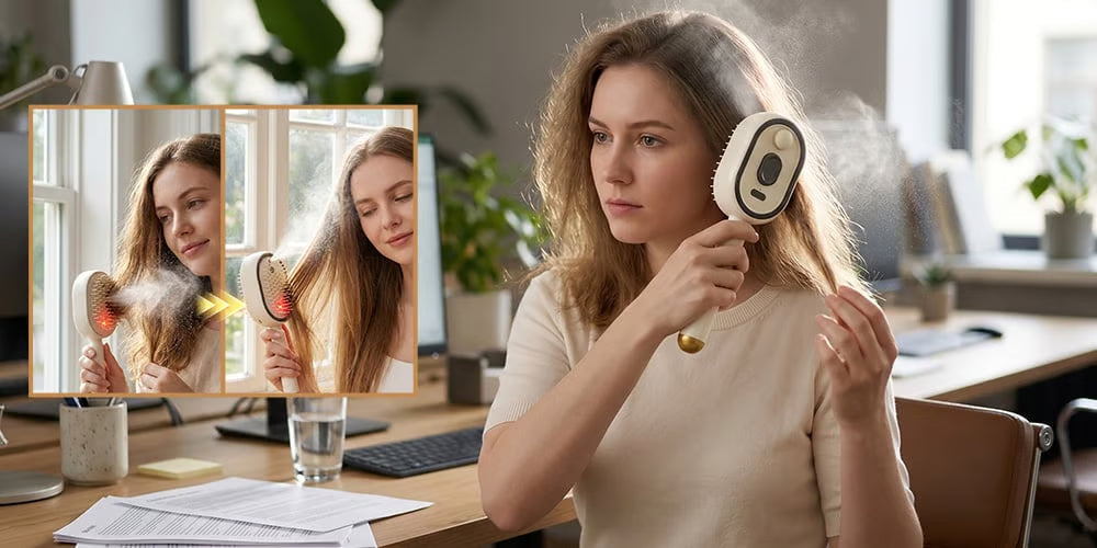 Nano Ionic Mist Hair Brush