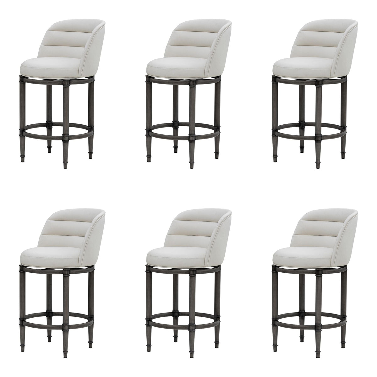 Eunice - Faux Leather Upholstered Swivel Counter Height Barstool