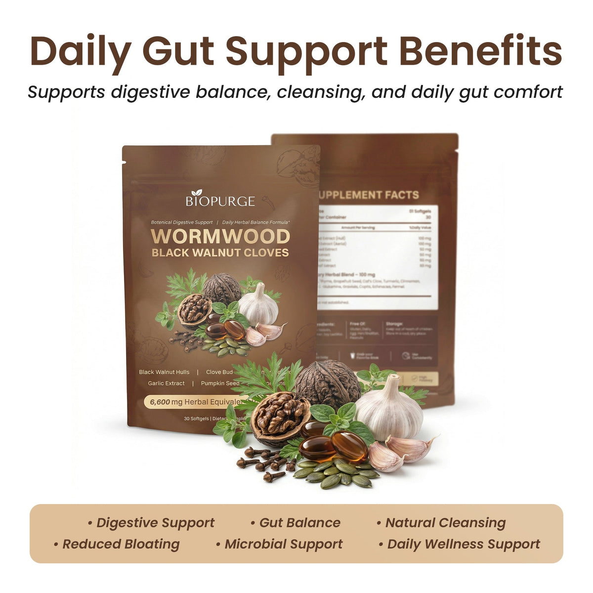 Wormwood Black Walnut Cloves - 6,600mg Softgels