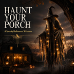 🎃 Hanging Witch Halloween Decoration – 1.5M Spooky Porch Swing