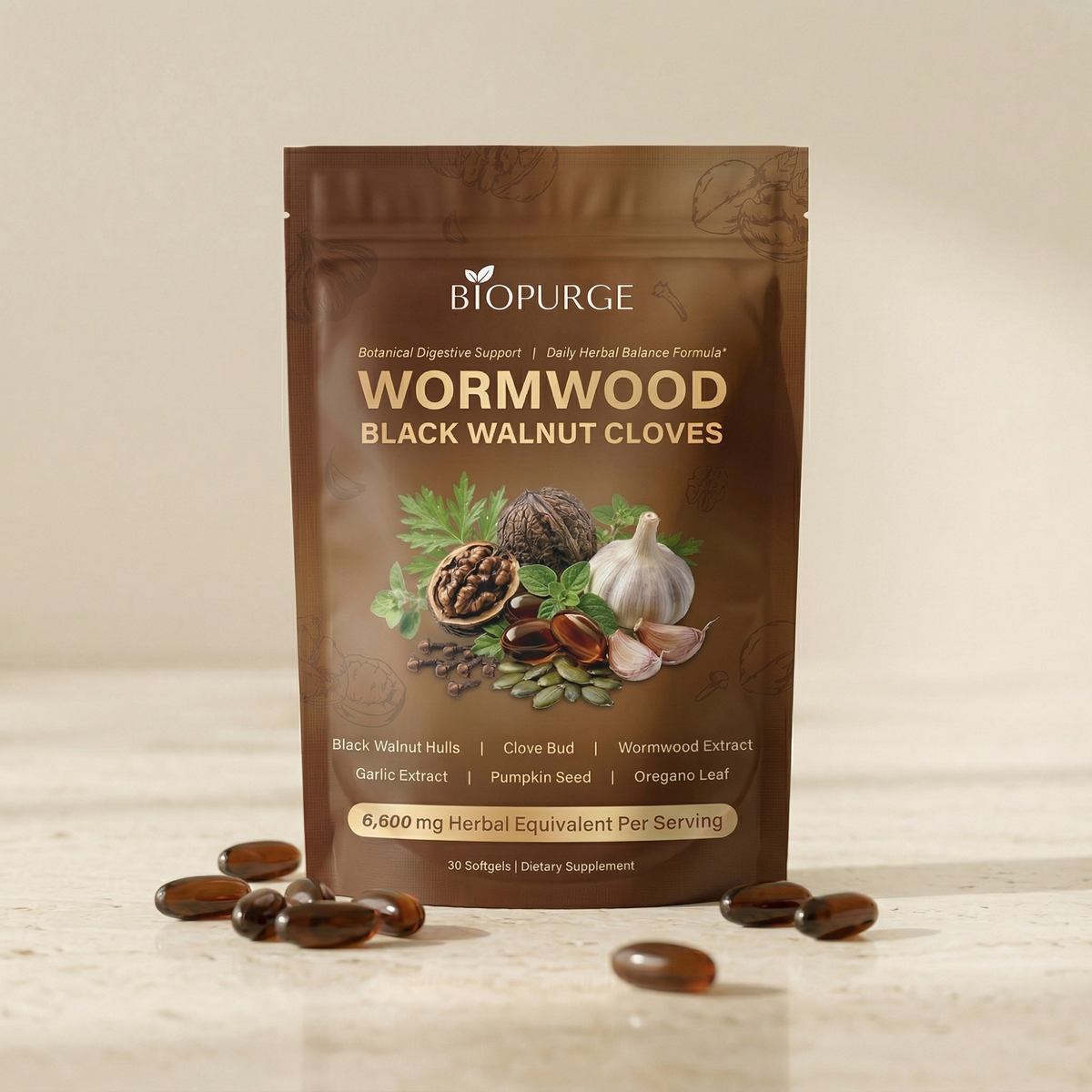Wormwood Black Walnut Softgels