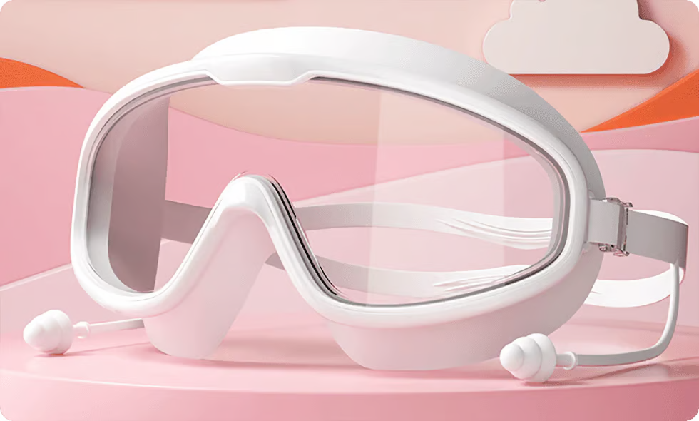 Anti-Fog Swimming Goggles for Kids with Nose Clip & Ear Plugs