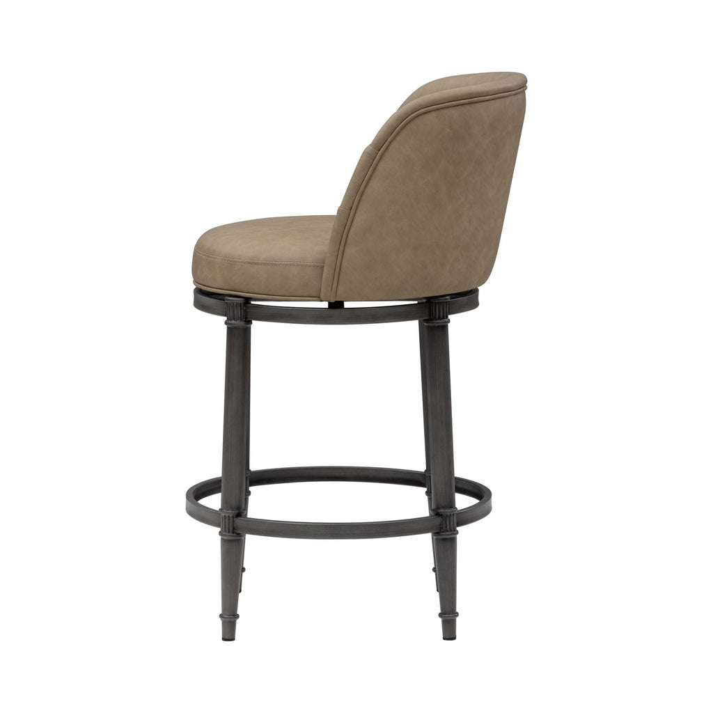 Eunice - Faux Leather Upholstered Swivel Counter Height Barstool