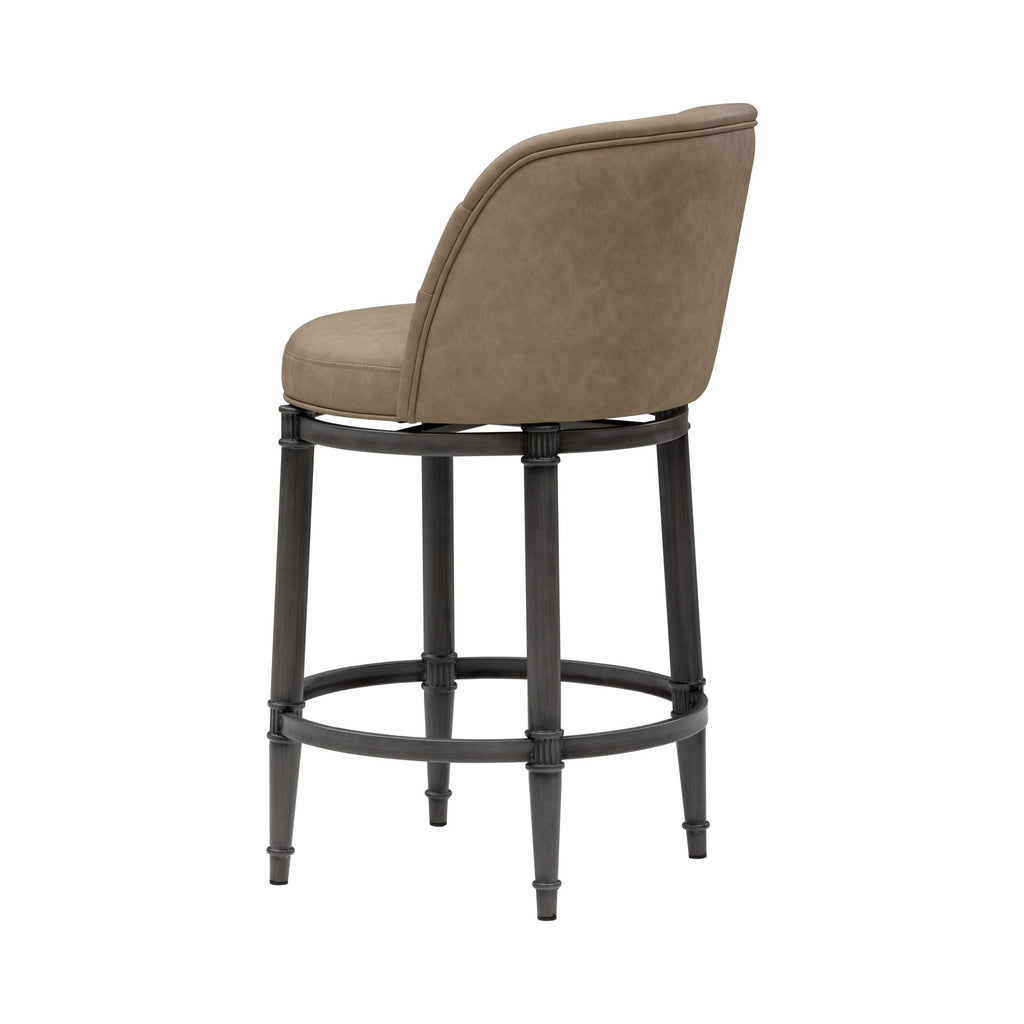 Eunice - Faux Leather Upholstered Swivel Counter Height Barstool