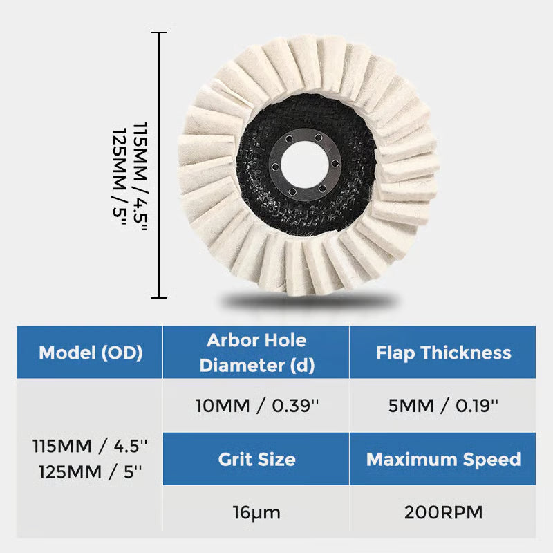 🎁Black Friday Sale - Limited time 49% OFF🎁✨Wool Felt Flap Polishing Disc