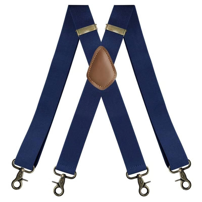 💼 Comfortable 4‑Clip Work Suspenders for Men