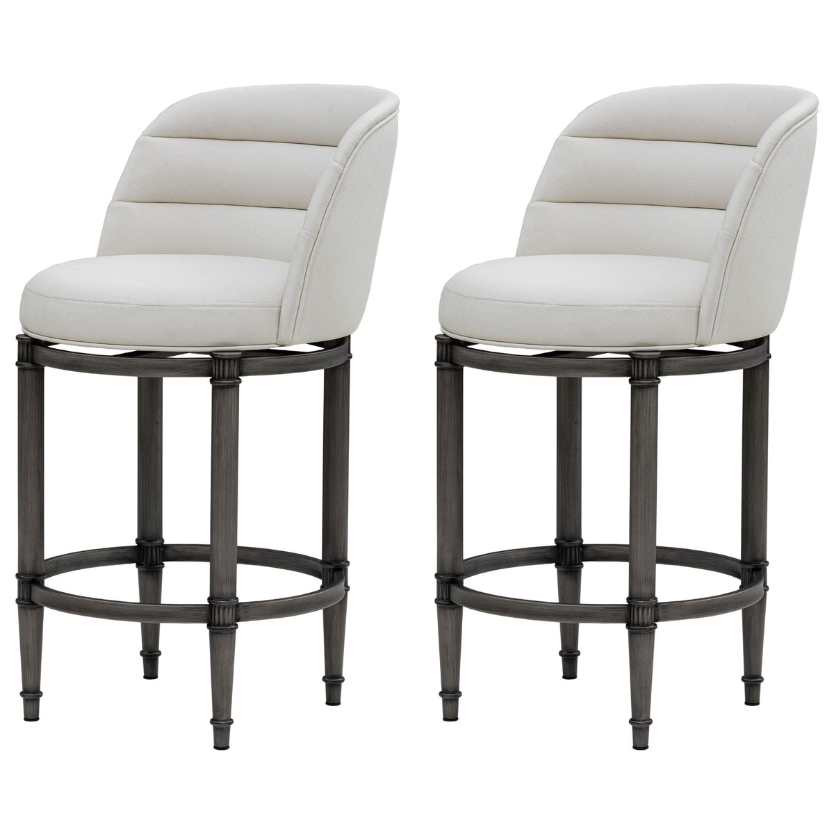 Eunice - Faux Leather Upholstered Swivel Counter Height Barstool
