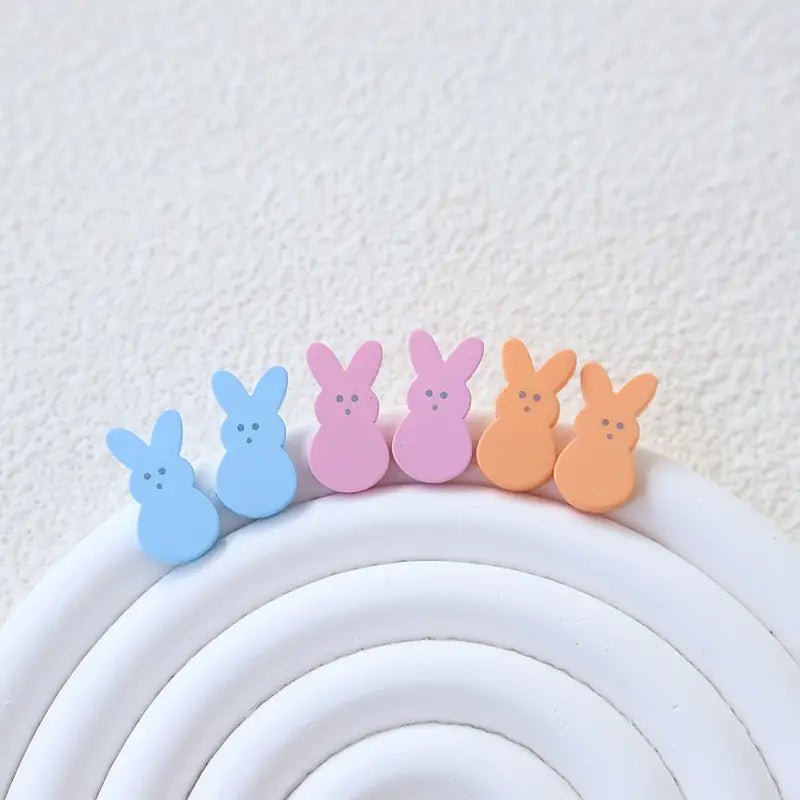 Easter Acrylic Bunny Stud Earrings