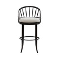 Luther - Commercial Grade Steel Frame Fabric Upholstered Swivel Bar Height Barstool