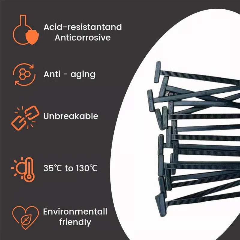 🚗 Instant Car Fix 🔧 Nylon Universal Cable Tie Buckle - For Quick, Secure Vehicle Part Fastening!