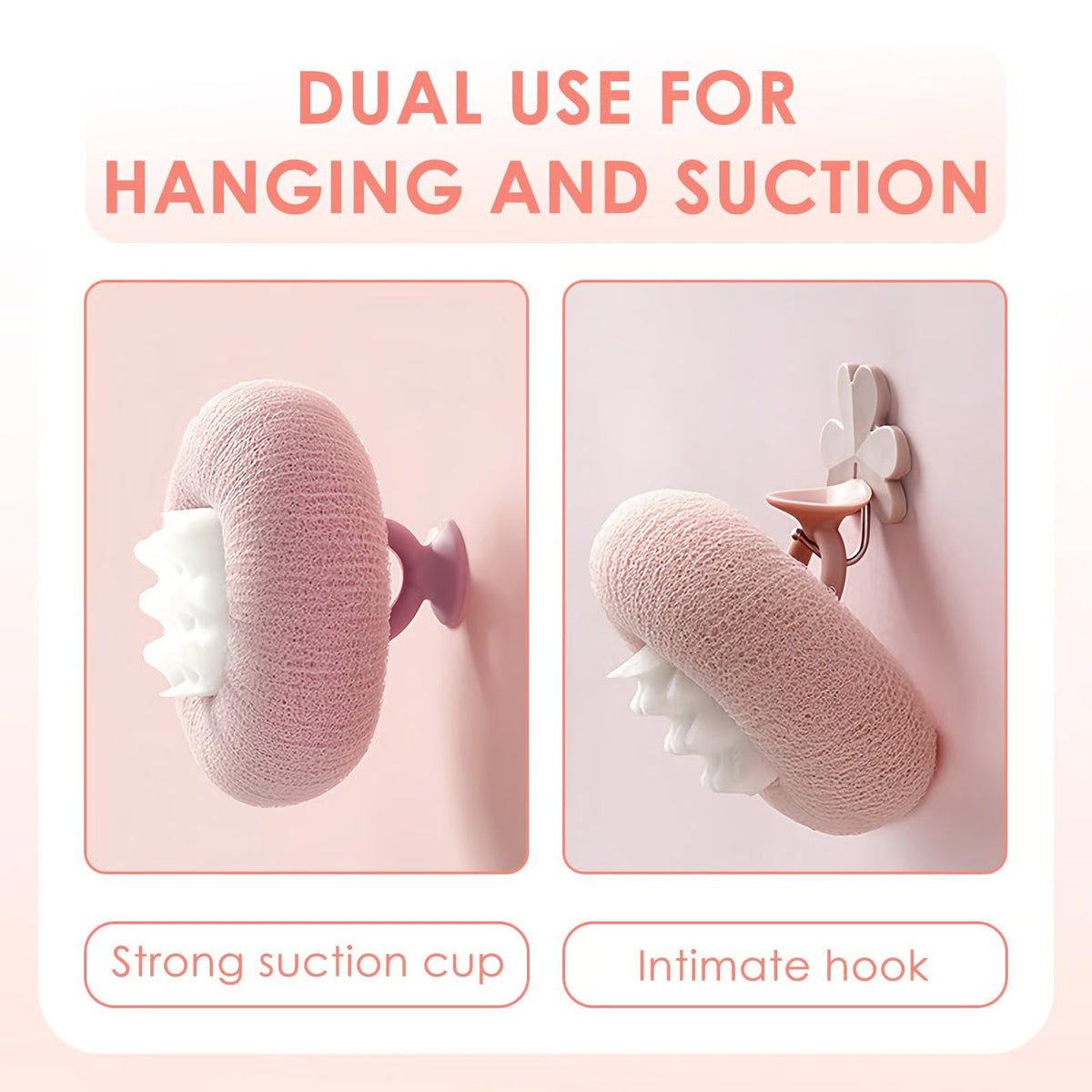 Suction Cup Super Soft Bath Sponge Flower